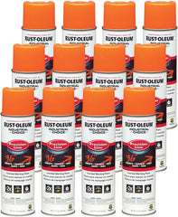 Rust-Oleum 203036 M1800 Fluorescent Orange Gloss 17 OZ. Spray - 12 Pack