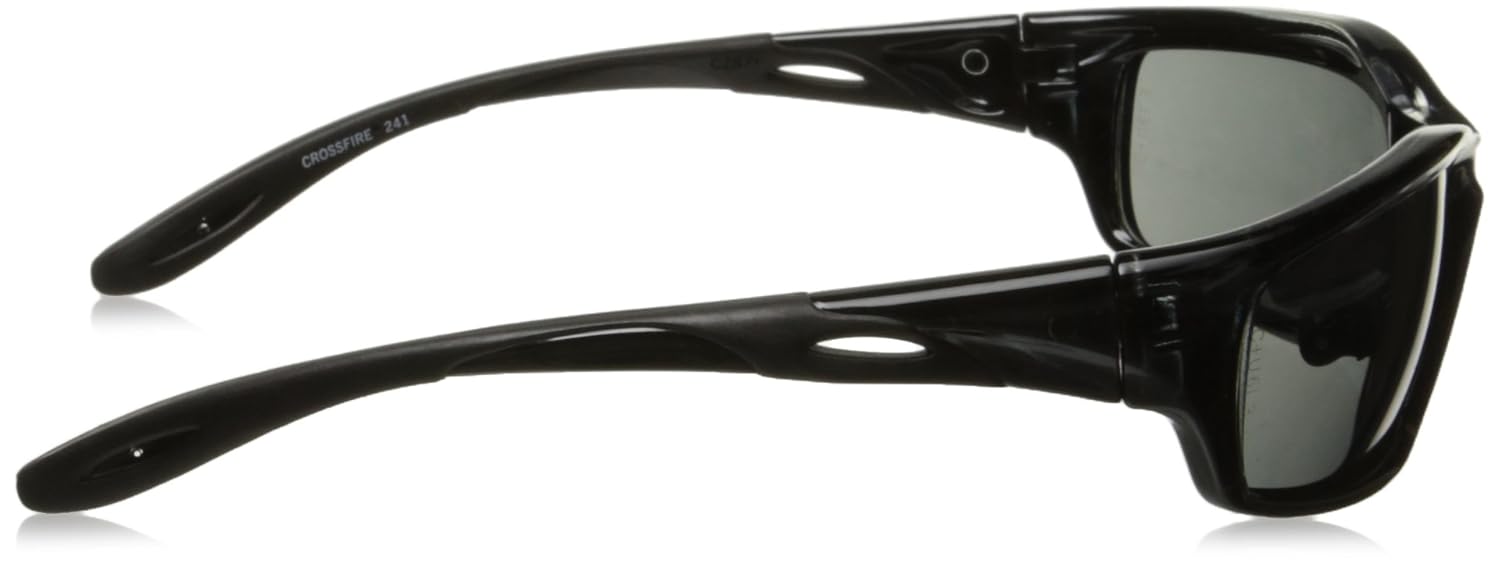 CROSSFIRE Crossfire 241 Infinity Premium Safety Eyewear - Crystal Black Frame - Smoke Lens
