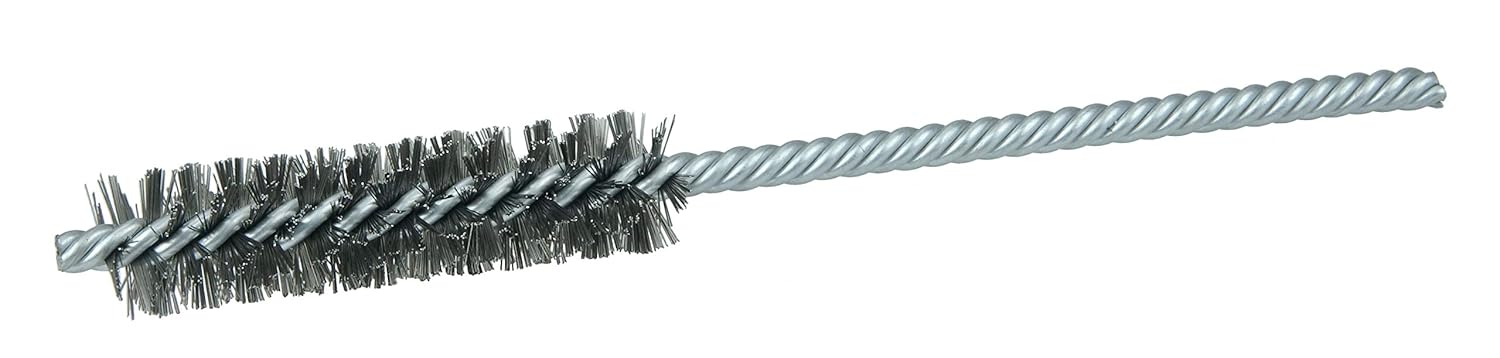 WEILER Weiler 21107 Power Tube Brush 0.006 Steel Wire Fill 2 Brush Length Made in the USA