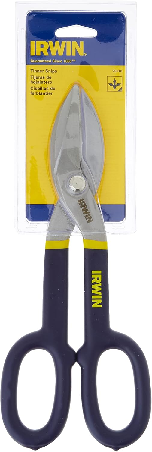 IRWIN IRWIN 22010 Tools Tinner's Snip Flat Blade 10-inch