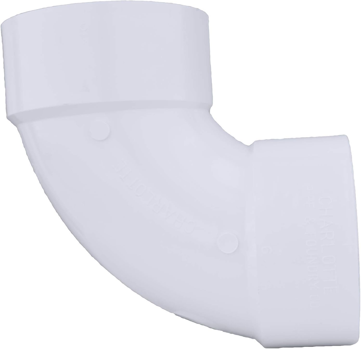 CHARLOTTE PIPE Charlotte Pipe PVC 00300 1600 6 DWV 1/4 Bend HUB X HUB DWV