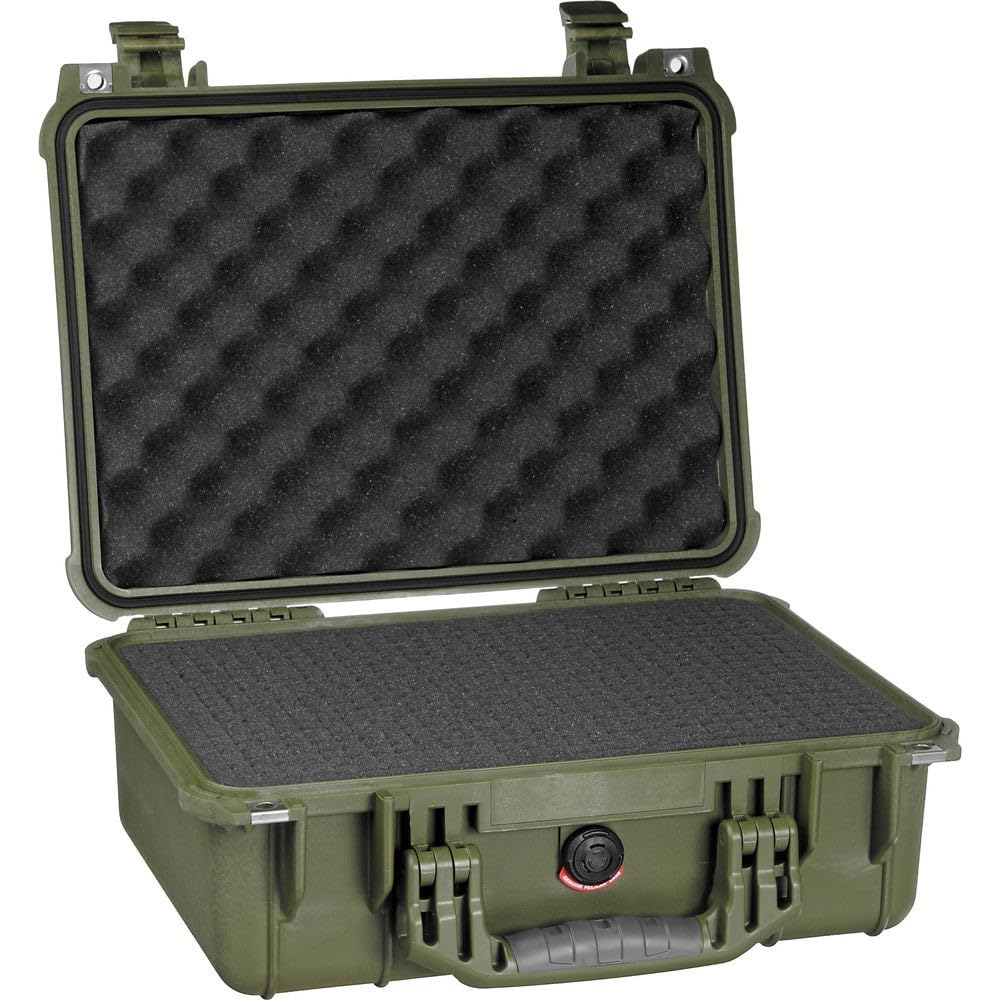 PELICAN WIRELESS SYSTEMS Pelican 1450-000-130 Medium Protector Case with Foam 24.39 in L x 19.36 in W x 8.79 in D Olive Drab Green