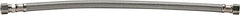 Fluidmaster B8F12 Faucet Connector, Braided Stainless Steel - 3/8 Female Compression Thread x 3/8 O.D. Copper Tubing Coupling, 12-Inch Length