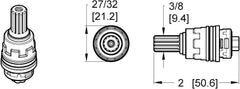 Pfister 9100320 Cold Faucet Cartridge