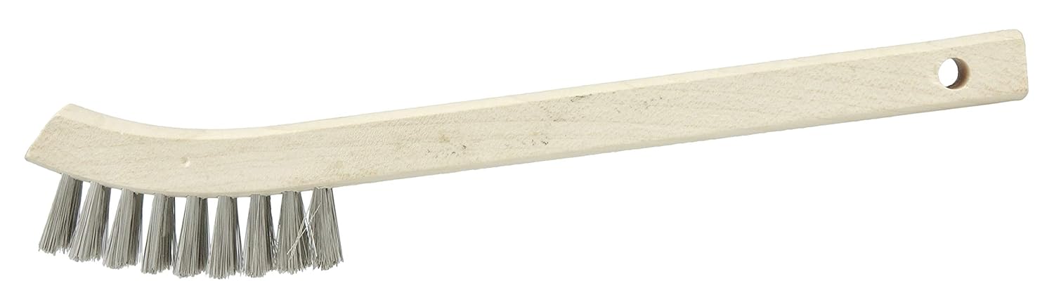 WEILER Weiler 95013 Small Hand Wire Scratch Brush Stainless Steel Fill Wood Block