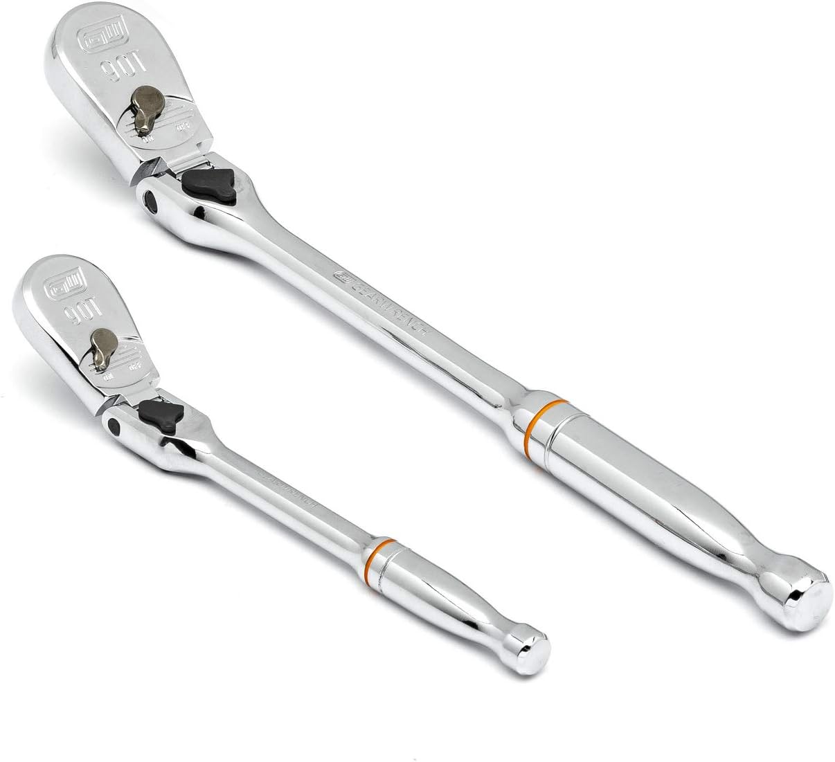 GEARWRENCH GEARWRENCH 81274T 2 Pc. 1/4 & 3/8 Drive 90 Tooth Locking Flex Head Teardrop Ratchet Set