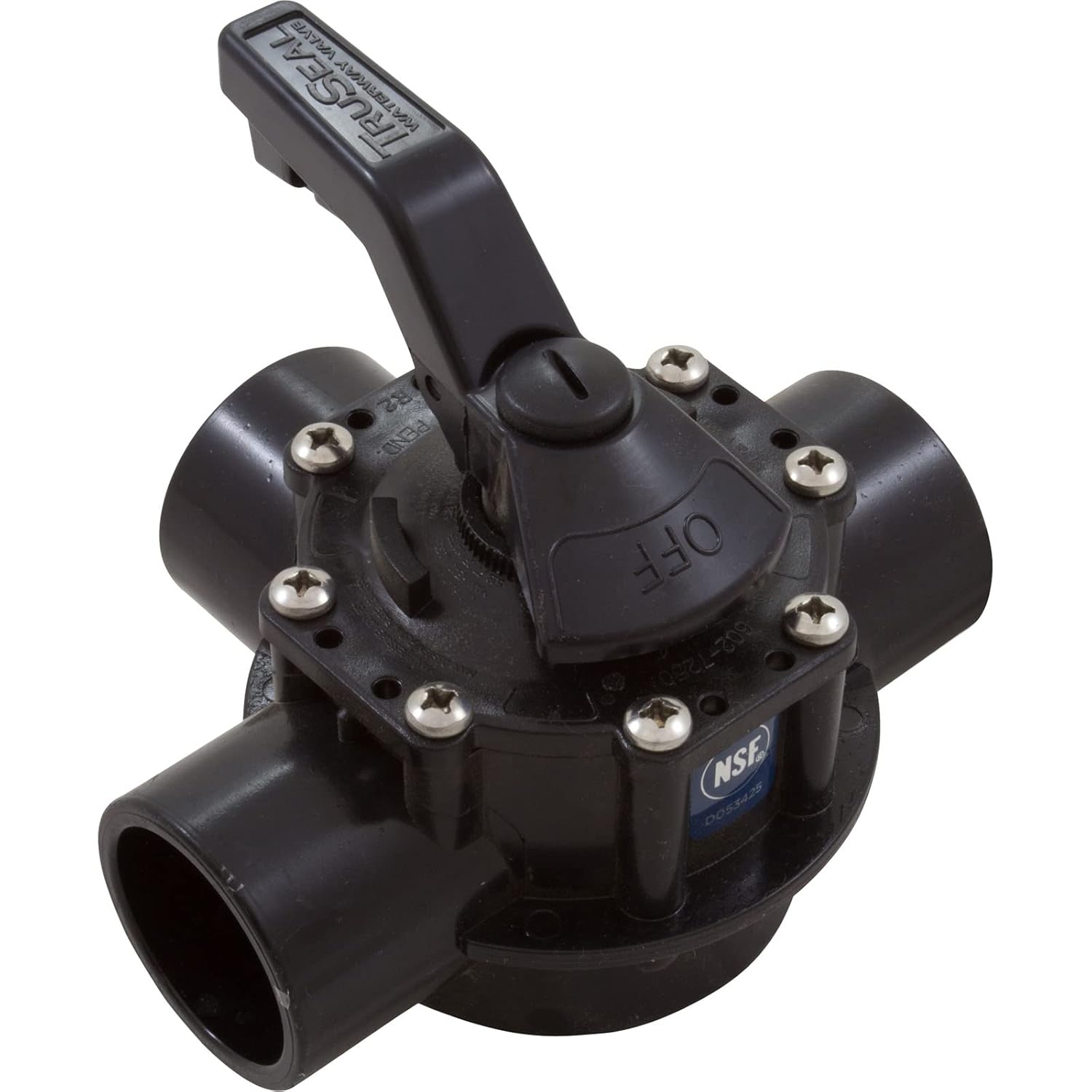 WATERWAY PLASTICS Waterway 600-7100-CPVC TruSeal Valve 3-Way 2in. SL - 2-1/2in. SPG