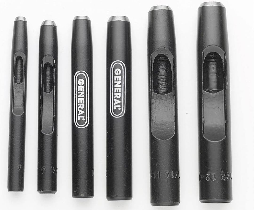 GENERAL TOOLS General Tools 1280ST Hollow Steel Punch Set 3/16 to 1/2 Inch
