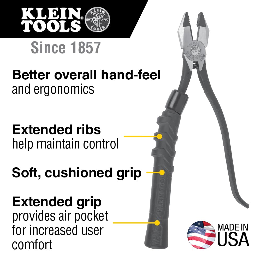 KLEIN TOOLS Klein Tools M2017CSTA Slim-Head Ironworker Pliers 9-Inch