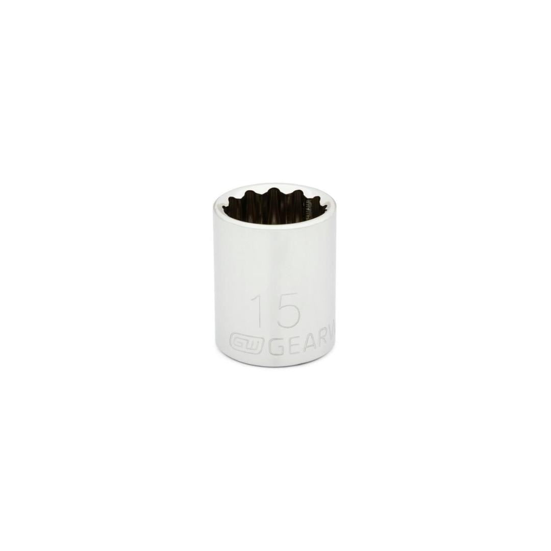 GEARWRENCH Gearwrench 80491 3/8 Drive 12 Point Standard Metric Socket 15 mm
