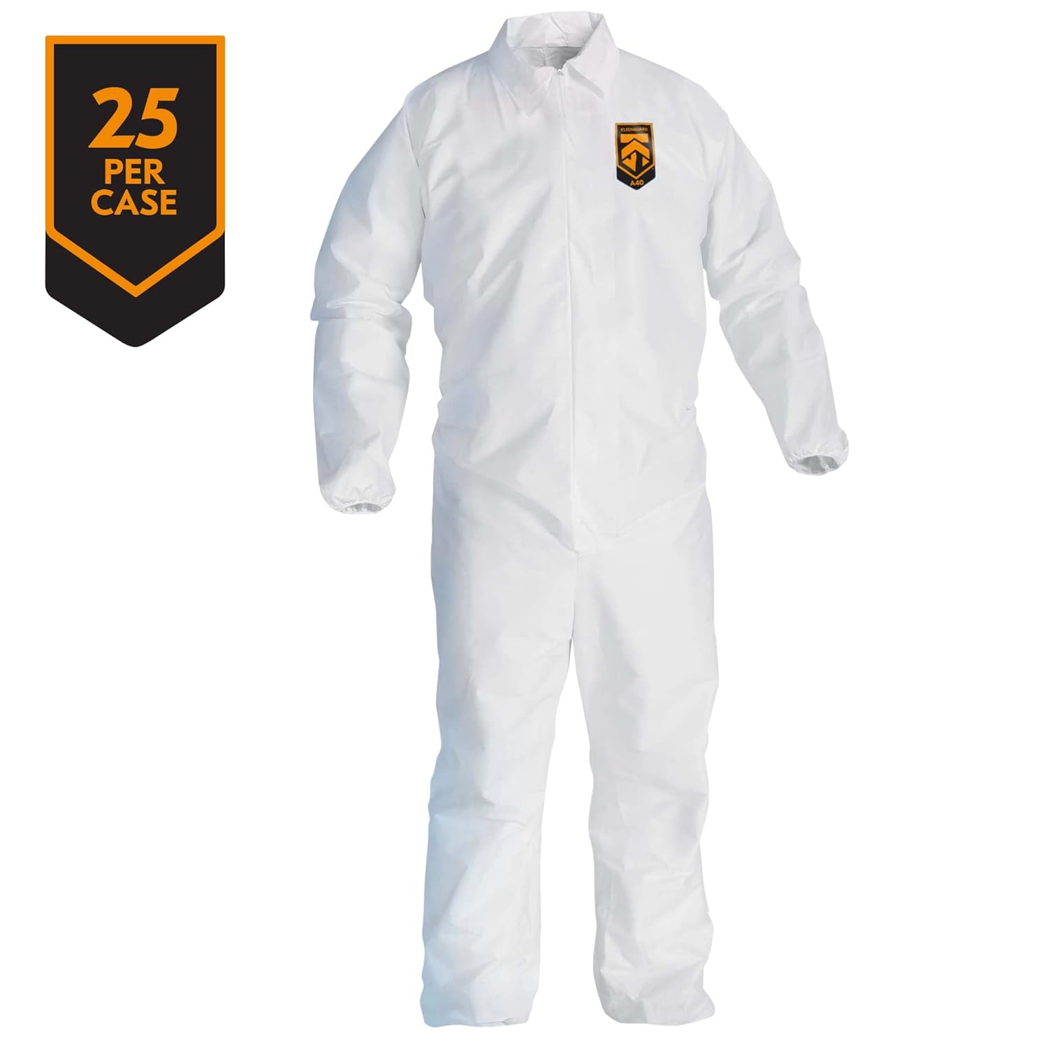 KLEENGUARD KleenGuard 44317 A40 Liquid and Particle Protection Coveralls 4XL White 25 Pack