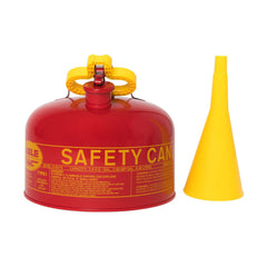 Eagle UI25FS Type I Metal Safety Can with F-15 Funnel Flammables 2.5 Gallon Red