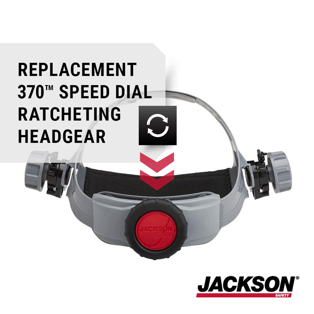 JACKSON SAFETY Jackson Safety 20695 Replacement 370 Speed Dial Face Shield Headgear Fits Quad500 Model 14260