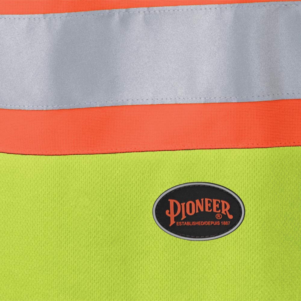 PIONEER Pioneer V1051160U-L Safety Shirt Hi-Vis Yellow/Green Large