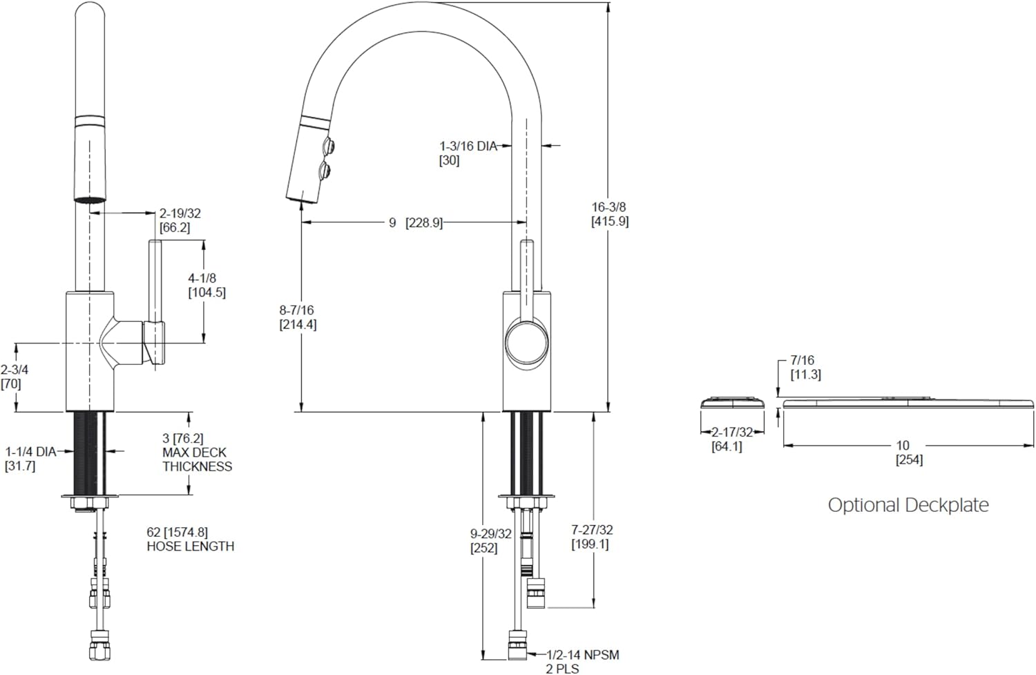 PFISTER Pfister LG529-SAS Stellen Kitchen Faucet with Pull Down Sprayer 1 Handle Stainless Steel