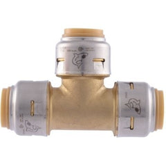 CASH-ACME Cash Acme UR362A Push-to-Connect Brass Tee Fitting (0.5 x 0.5 x 0.5 in)
