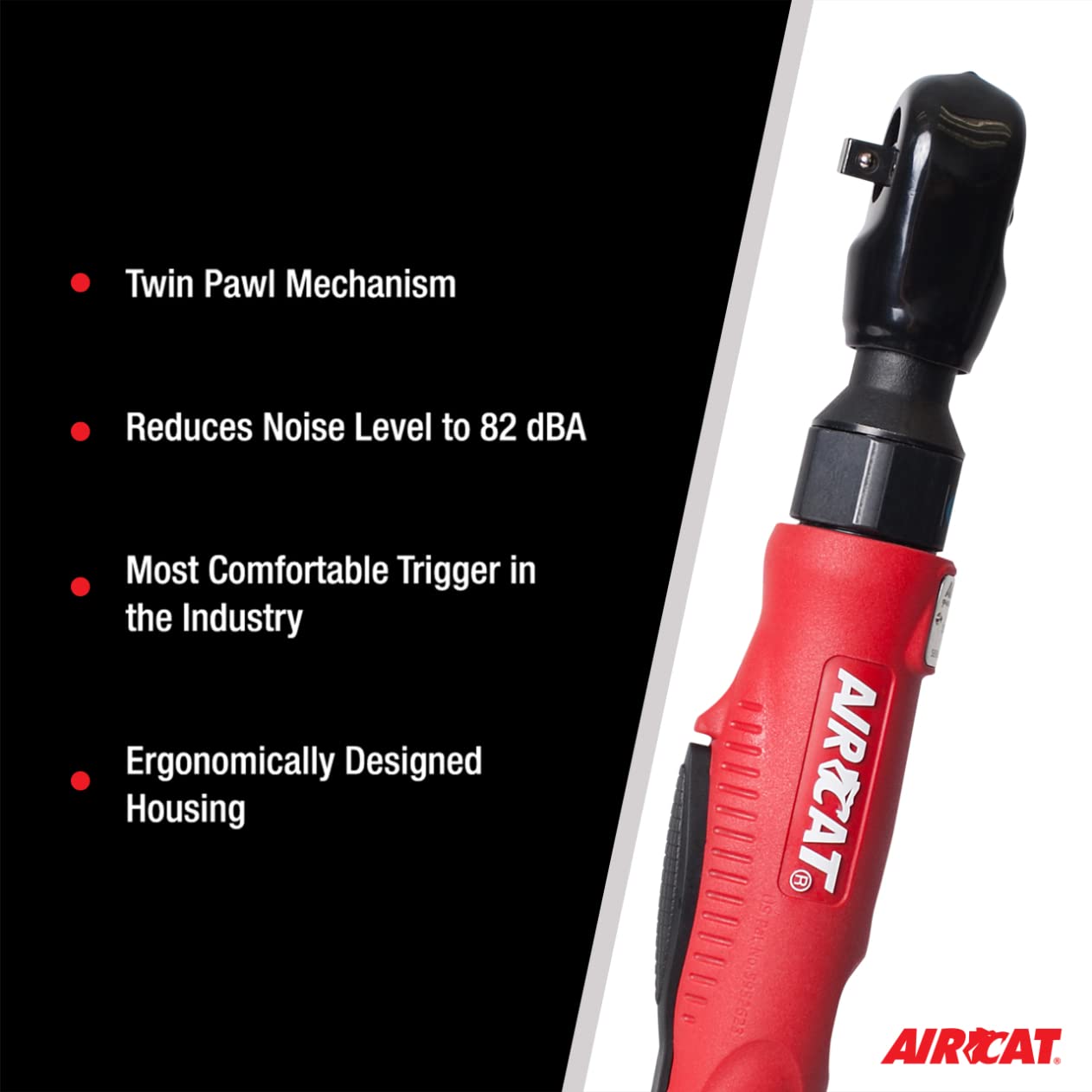 AIRCAT AIRCAT 802-5 Composite Twin Pawl Ratchet Wrench 1/2-Inch 70 ft-lbs