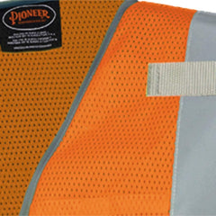 Pioneer V1024850U-L Safety Vest for Men Hi Vis Reflective Mesh Neon 9 Pockets Zipper Construction Traffic Security Work Yellow/Green