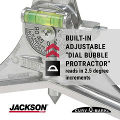 Jackson Safety 14776 Pipe Marker Centering Head Tool Curv-O-Mark Jumbo 7 To Measure Pipes 1 and Up Standard 8 Y-Type Head Adjustable Dial Set Level