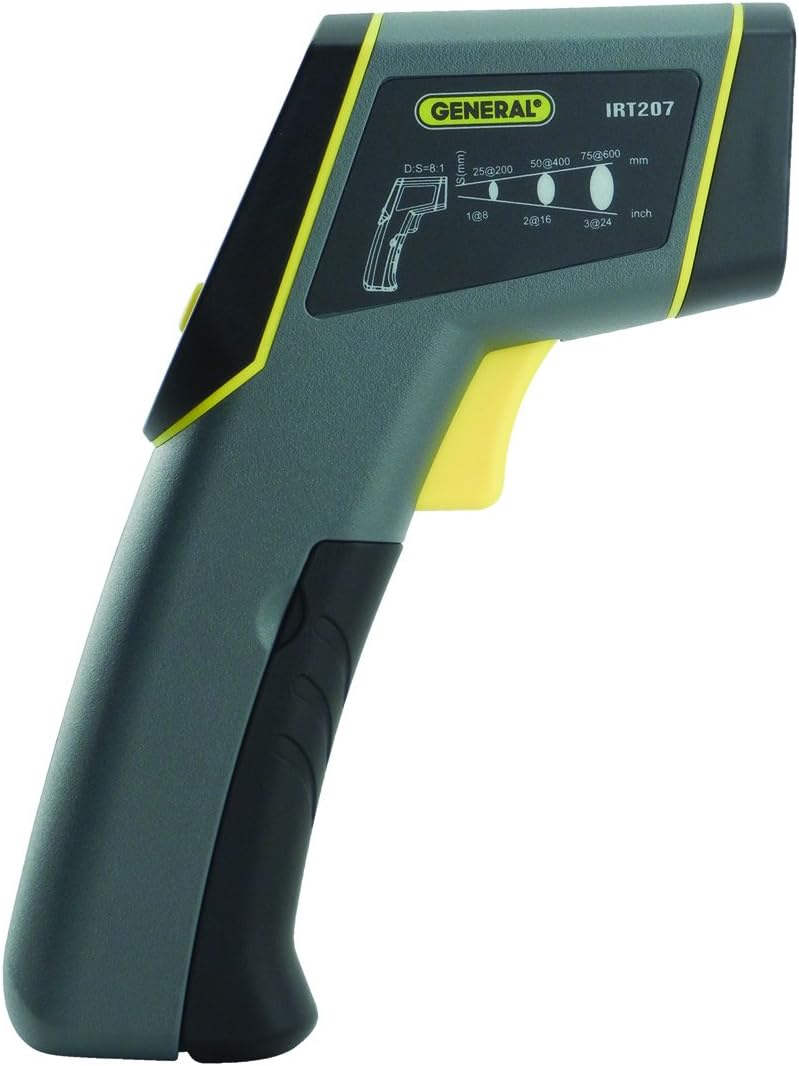 GENERAL TOOLS General Tools IRT207 Non-Contact Digital Laser Temperature Gun -4 to 608 Degrees F