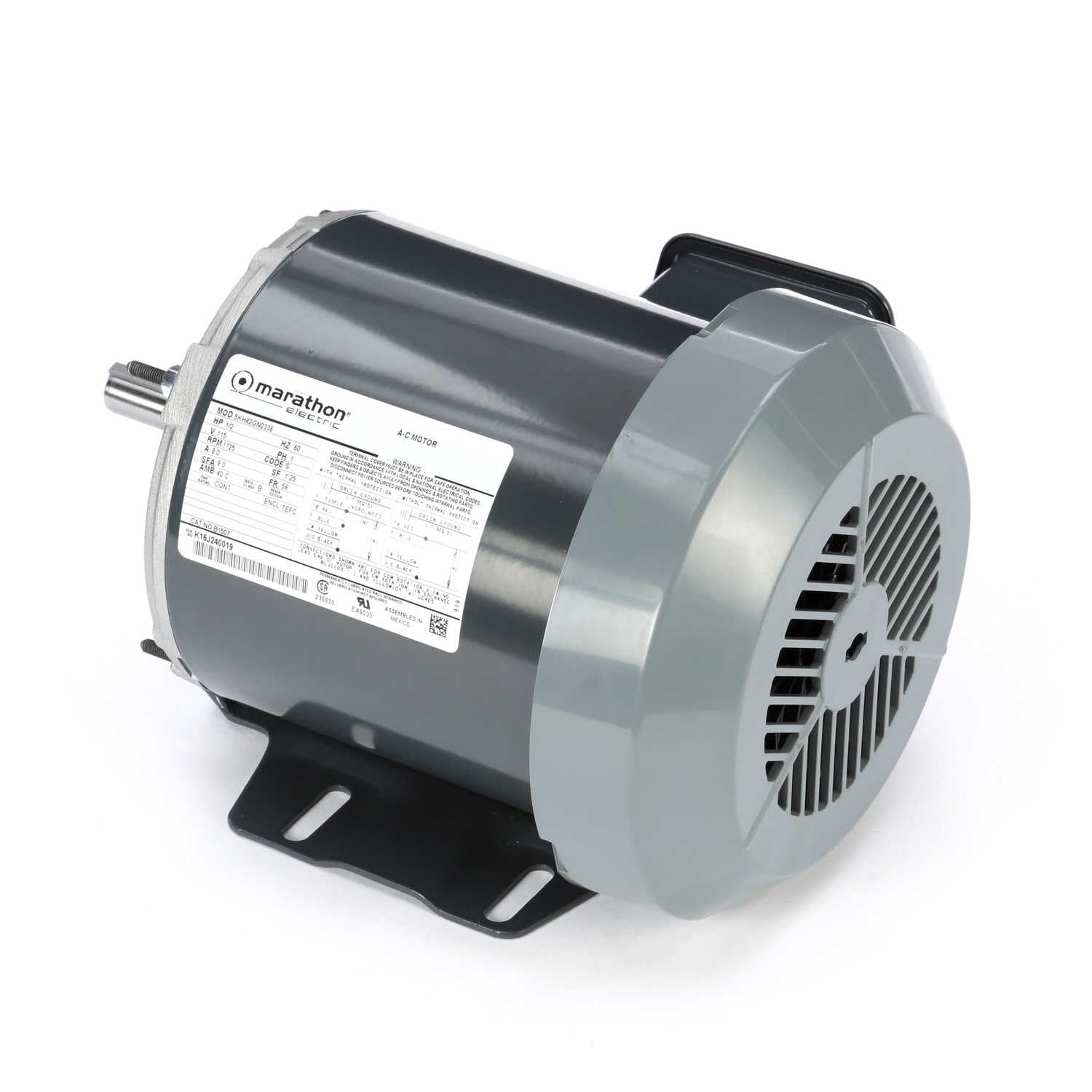MARATHON MOTORS Marathon MB1507 Belt Drive Fan and Blower Motor 115V 1725 RPM