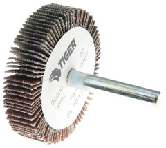 Weiler 52366 2 x 1/2 Tiger Coated Abrasive Flap Wheel 1/4 Stem 60AO (Pack of 10)