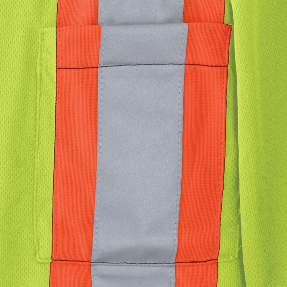 PIONEER Pioneer V1051160U-L Safety Shirt Hi-Vis Yellow/Green Large