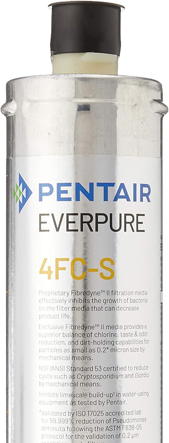 PENTAIR Everpure EV9692-31 4FC-S Replacement Water Filter Caridge 1 Count Pack High Capacity Alloy Steel NSF Certified