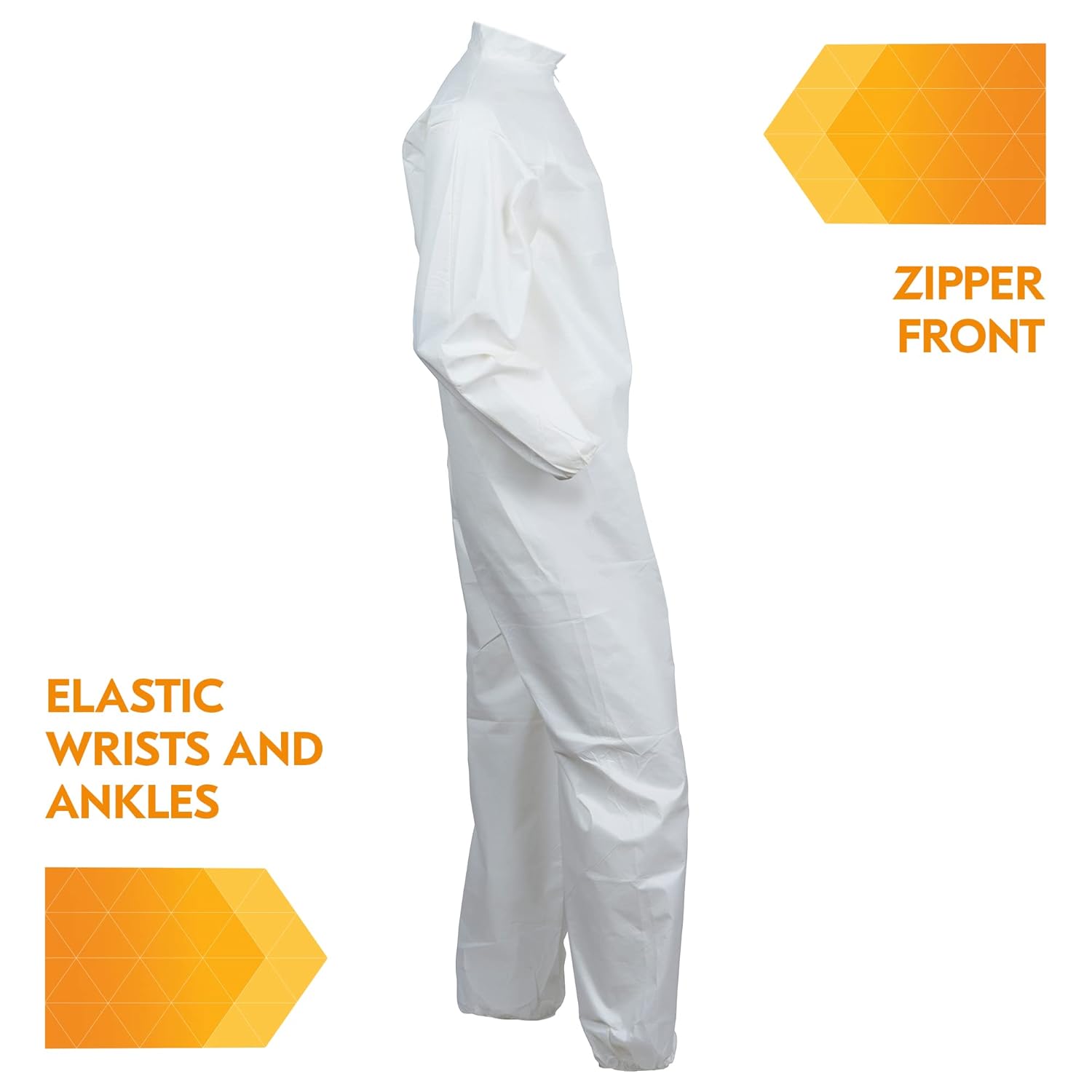 KLEENGUARD KleenGuard 44317 A40 Liquid and Particle Protection Coveralls 4XL White 25 Pack