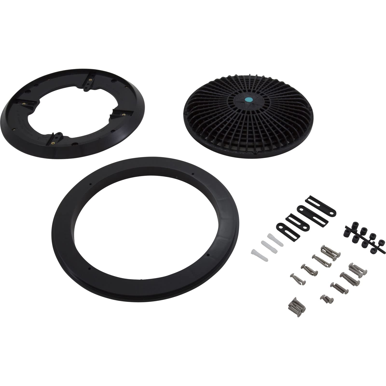 AQUASTAR POOL PRODUCTS AquaStar A10RCFR102 10 Retro Round Universal Mud Frame Main Drain Grate Black