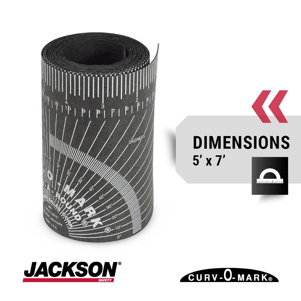 JACKSON SAFETY Jackson Safety 14754 Flexible Wrap-A-Round Pipe Marking Tool 4 to 12 Inch Diameter Black XL