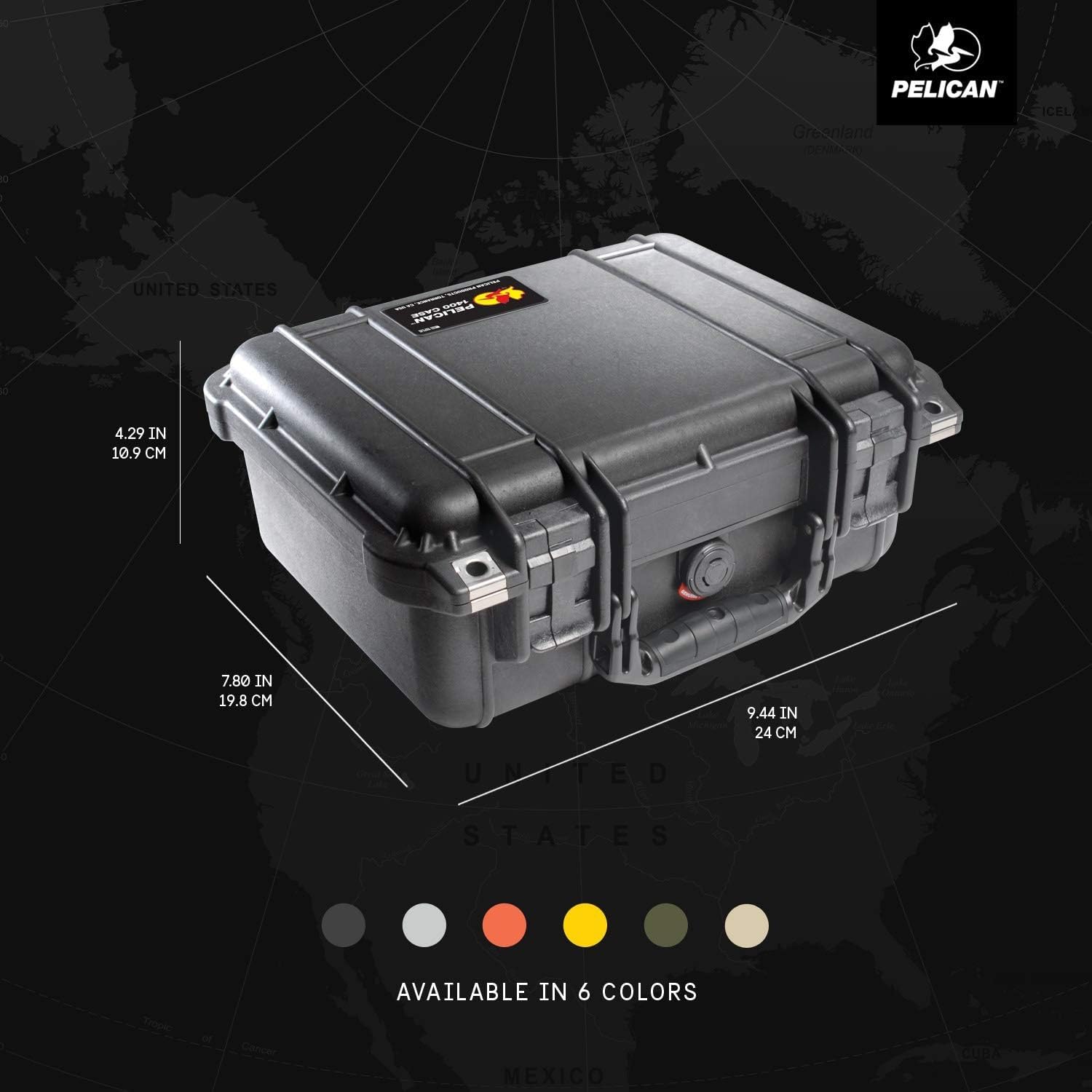 PELICAN WIRELESS SYSTEMS Pelican 1400-000-110 Case With Foam Black