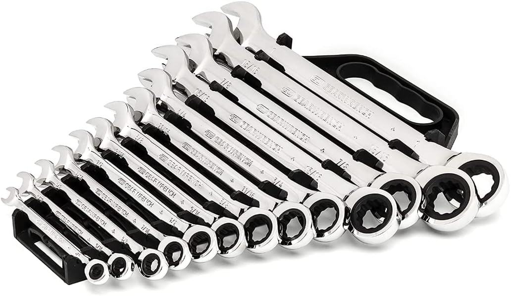 GEARWRENCH Gearwrench 9312 13 Pc. 12 Pt. Ratcheting Combination Wrench Set, SAE