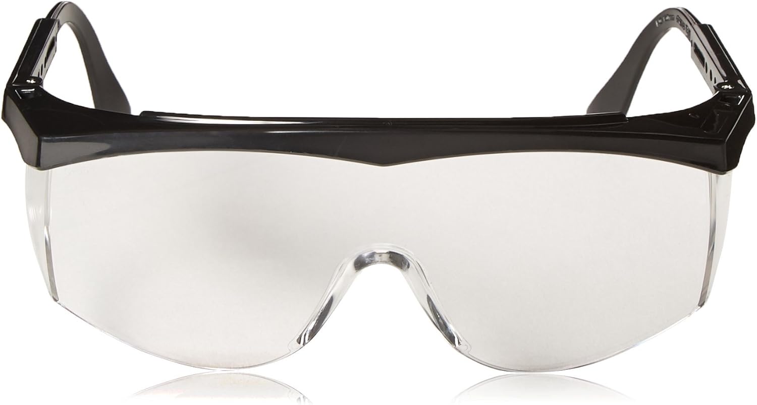 MCR SAFETY MCR Safety SS010 Stratos Safety Glasses Polycarbonate Uncoated Lens, Nylon Black Frame, 1 Pair