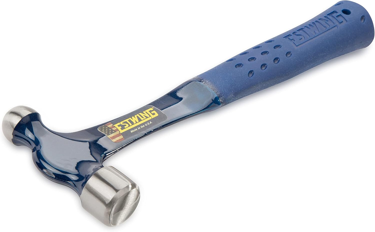 ESTWING Estwing E3-12BP Ball-Peen Hammer - 12 oz Metalworking Tool with Forged Steel Construction & Shock Reduction Grip