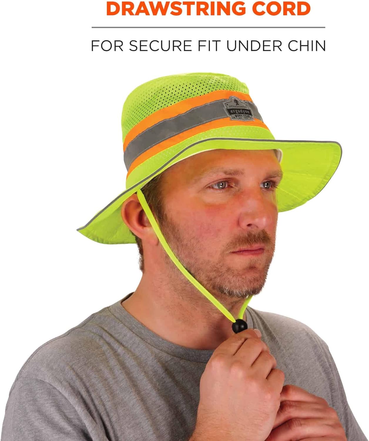 ERGODYNE Ergodyne 23260 Hi-Vis Ranger Sun Hat Lime Large-X-Large