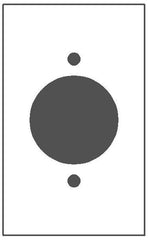 MULBERRY METAL PRODUCTS Mulberry Metal Products 99229 1-Gang TL Round Receptacle Wallplate 30A (Standard 4.5 x 2.75 in)