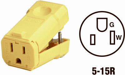 LEVITON Leviton Mfg Co 081-05259-0VY 15A Grounding Cord Connector
