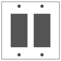MULBERRY METAL PRODUCTS Mulberry Metal Products 86402 Standard Receptacle Wallplate (4.562 in x 4.5 in)