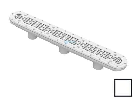 AQUASTAR POOL PRODUCTS Aquastar 32CDFLV101 Channel Drain Flat Grate Suction Outlet Cover White 32CDFLV101