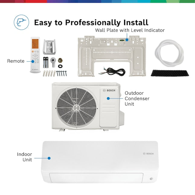 BOSCH Bosch 8733956711 Pro Pack 5 or More Zones 48000 BTU Ductless Mini Split Air Conditioner Heat Pump Included with 230 Volt