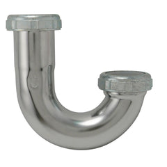 KEENEY Keeney 10301cp J-bend 1-1/4 in 17 Gauge Polished Chrome
