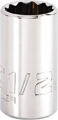 PROTO Proto J4716N 1/2 Inch 12-point Hand Socket 1/4 Drive