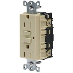 HUBBELL Hubbell GFTR15I Tamper-Resistant GFCI Duplex Receptacle 15 Amp 125 V (2-Pole 3-Wire) HGFTR15I