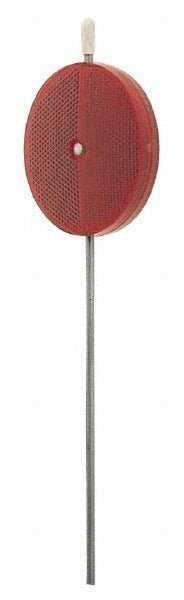 PETERSON MANUFACTURING Peterson 461R Red Round Reflector 3 Inch Post Mount