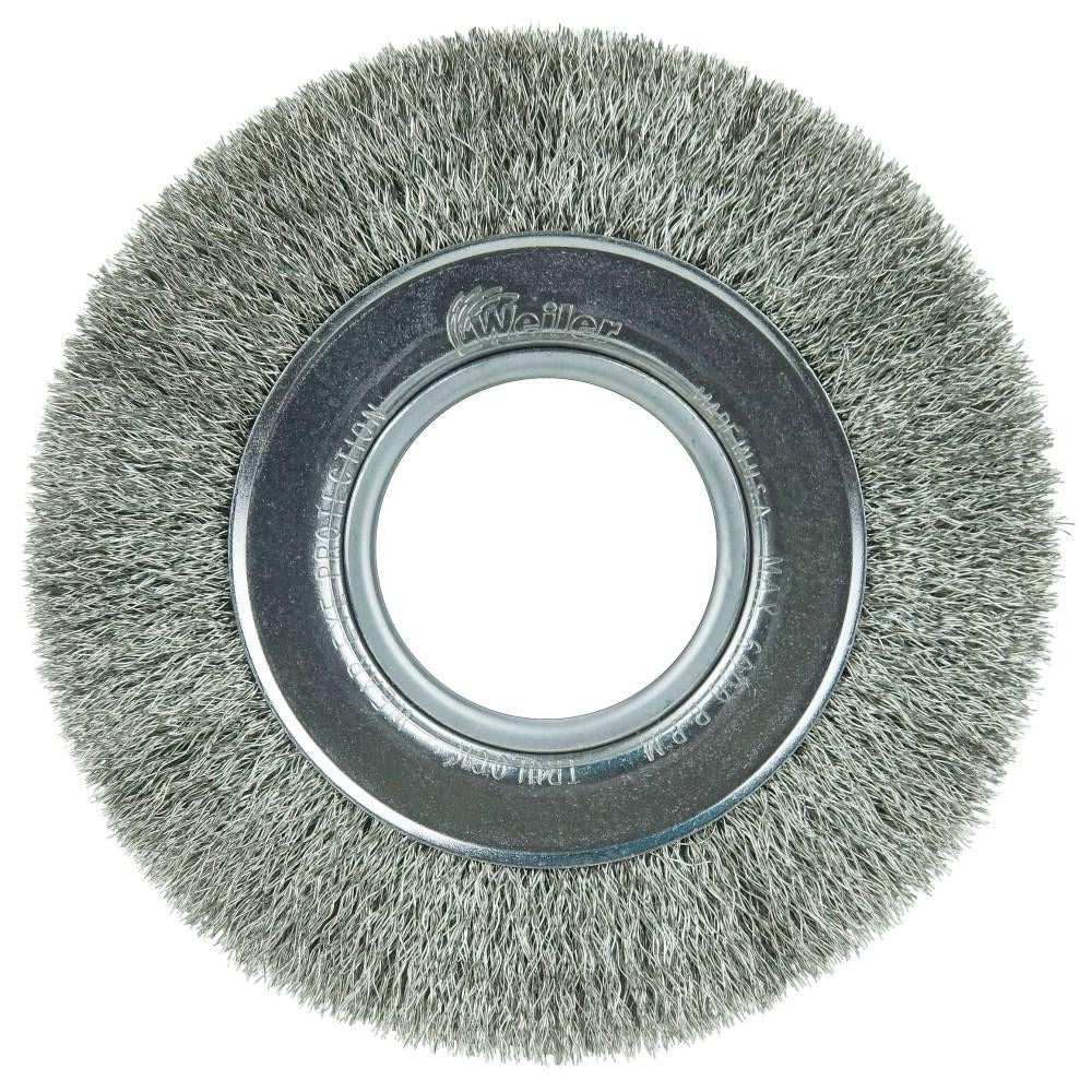 WEILER Weiler 06440 Wheel Brush 6 in Crimped Stainless 6000 Rpm