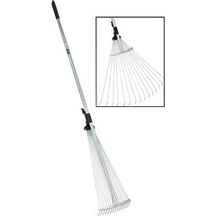BEST GARDEN Best Garden R4 25 In. Steel Leaf Rake With 48 In. Steel Handle (15-Tine)