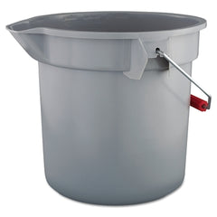 Rubbermaid Commercial FG261400GRAY Brute Round Bucket 14 Qt Gray