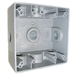 MULBERRY METAL PRODUCTS Mulberry Metal Products 30236 2-Gang Weatherproof Box With 3-3/4-Inch Hubs And 2 Plugs