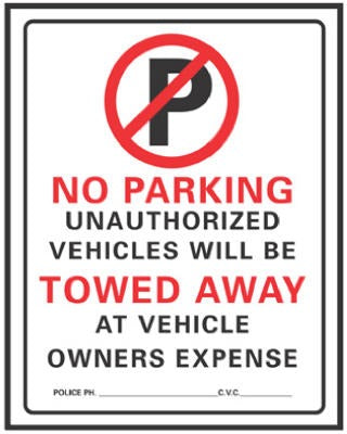 HILLMAN Hillman Fasteners 842196 No Parking Sign 19x15 Inches